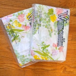 Twin fitted and flat sheet set floral
